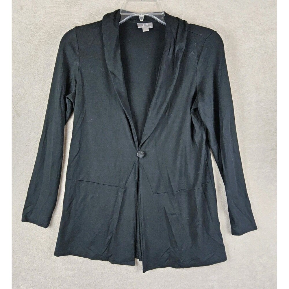 J Jill Wearever Collection Long Sleeve One Button Knit Cardigan Top Petites XS